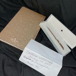 kate spade journal and pen